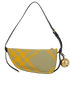 Mini Check Shield Sling Bag, £650, Handbags, Grey/Yellow, Canvas, Back view